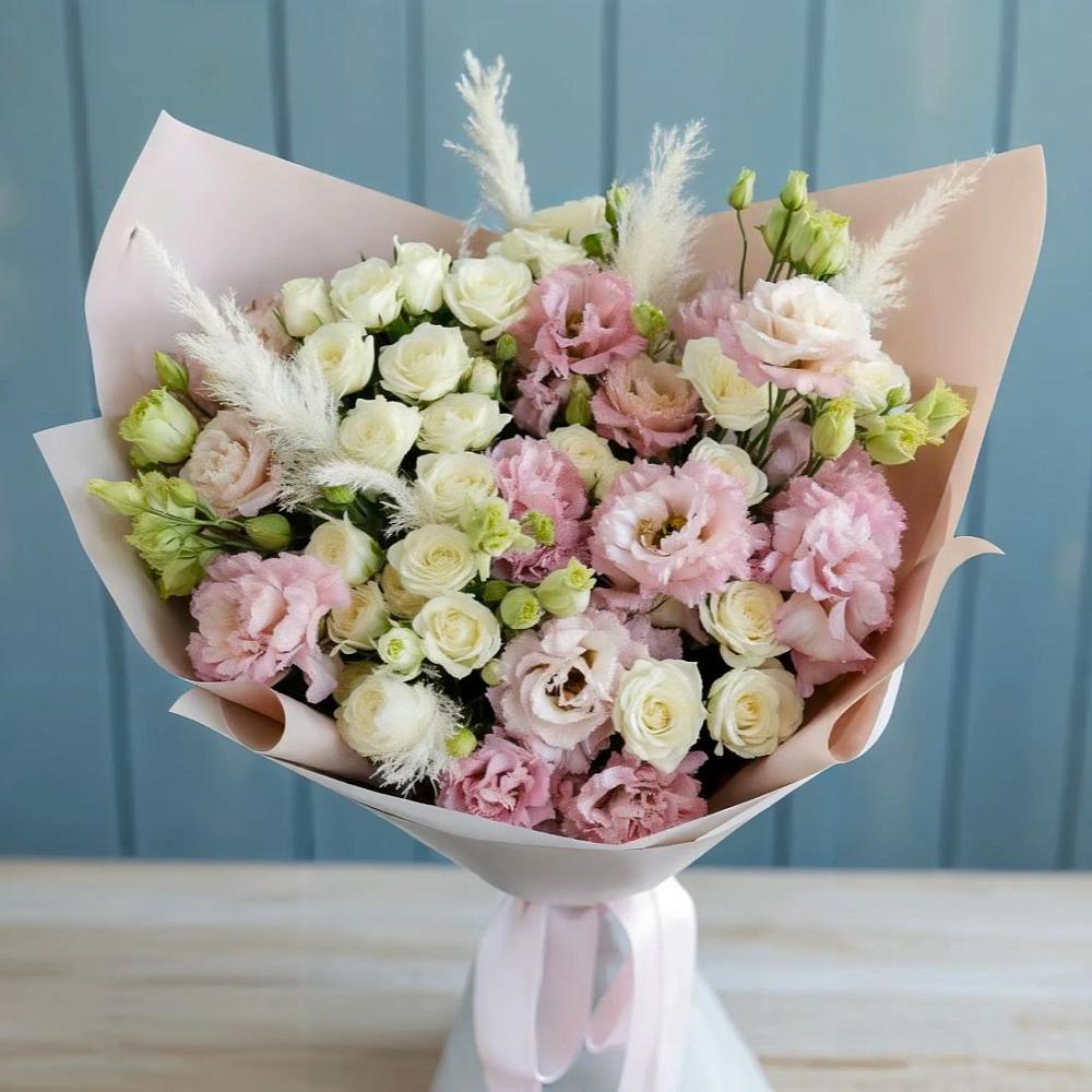 Букет цветов из: Альстромерии и Розы в Гребнево