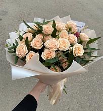 Букет Кремовые розы Латте в Гребнево