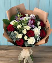 Букет цветов из:  Розы и Альстромерии в Гребнево