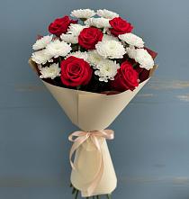Букет цветов из:  Розы и Хризантемы в Гребнево