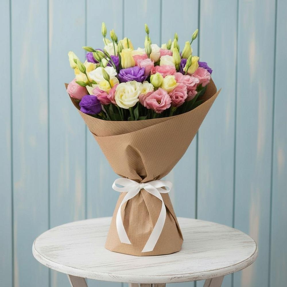 Букет цветов из: Лизиантусы в Гребнево