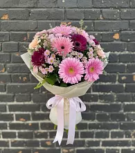 Букет цветов из:  Герберы и Хризантемы в Гребнево