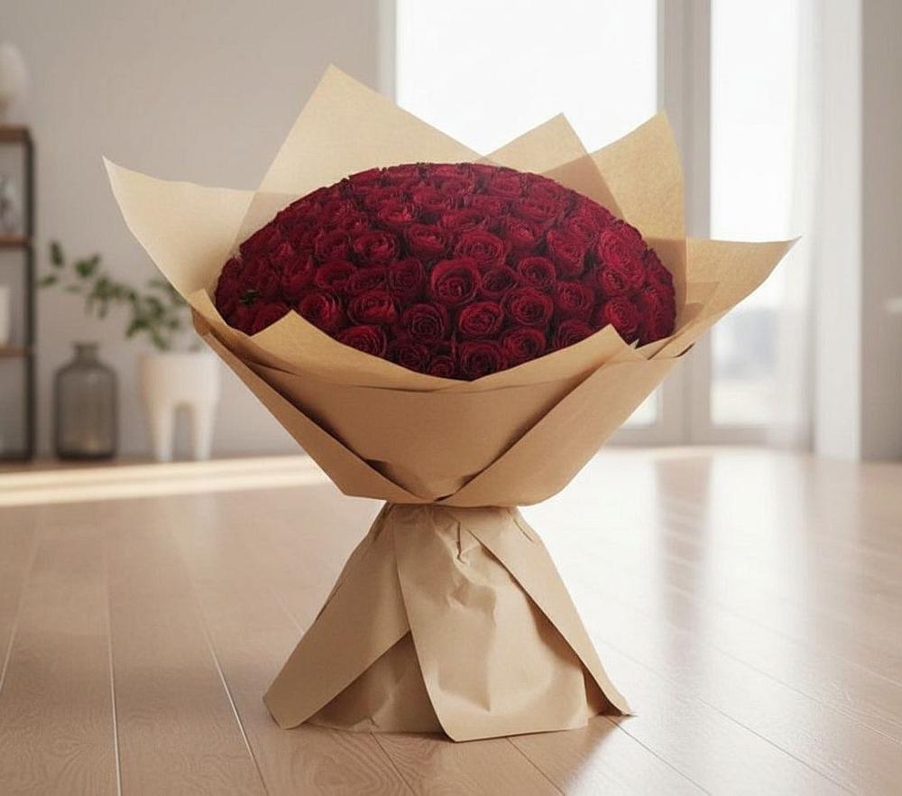 Букет 101 Красная роза в Гребнево