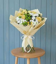 Букет цветов из:  Хризантемы и Розы в Гребнево