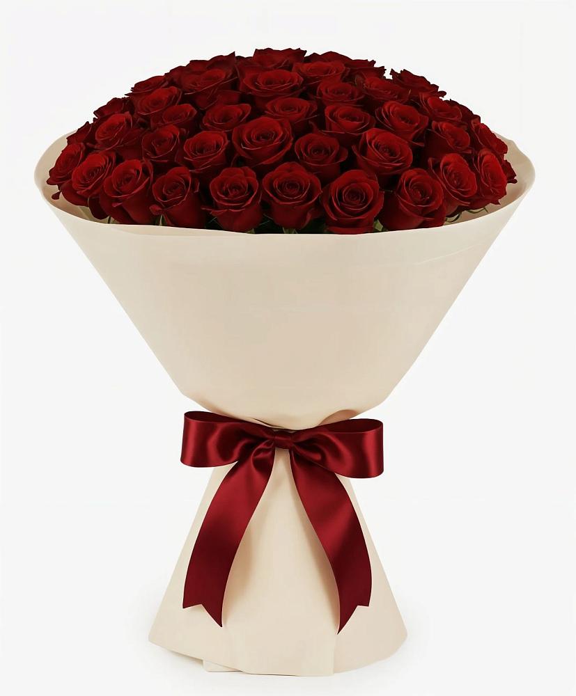 Букет 101 Бордовая роза Блэк Бакарра в Гребнево