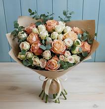 Букет цветов из:  Альстромерии и Розы #REPLACE_PRED# Гребнево